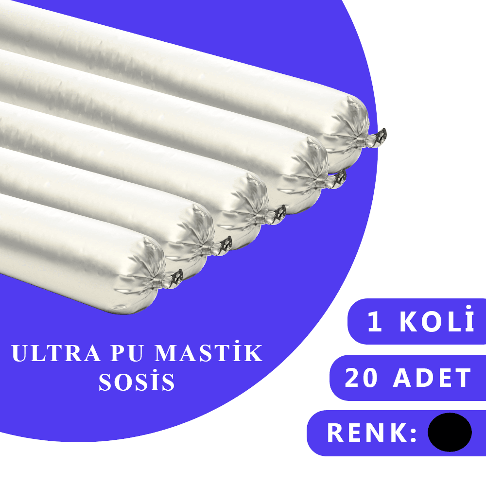 İSTWELD PU ULTRA SOSİS MASTİK  SİYAH 600 ML